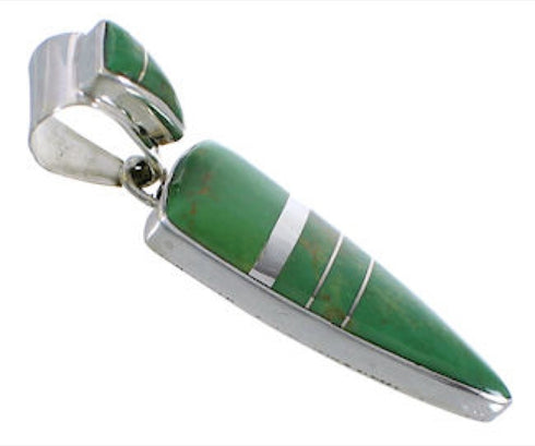 Southwest Jewelry Turquoise Inlay Pendant EX28890
